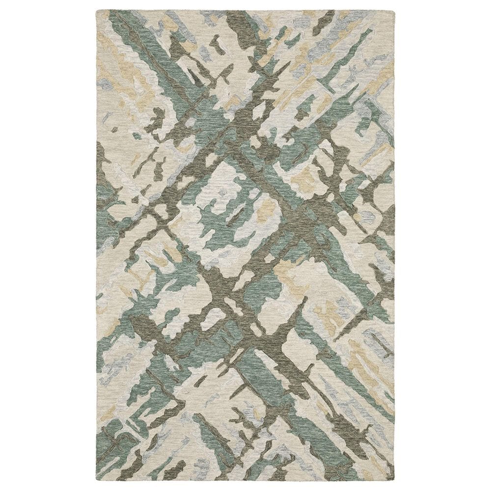 Oriental Weavers Kipton 5" x 8" Grey and Teal Area Rug, , large