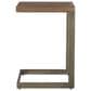 Mercana Faye C Side Table in Medium Brown and Antique Nickel, , large