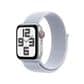 Apple Watch SE GPS + Cellular 40mm Silver Aluminum Case with Blue Cloud Sport Loop, , large