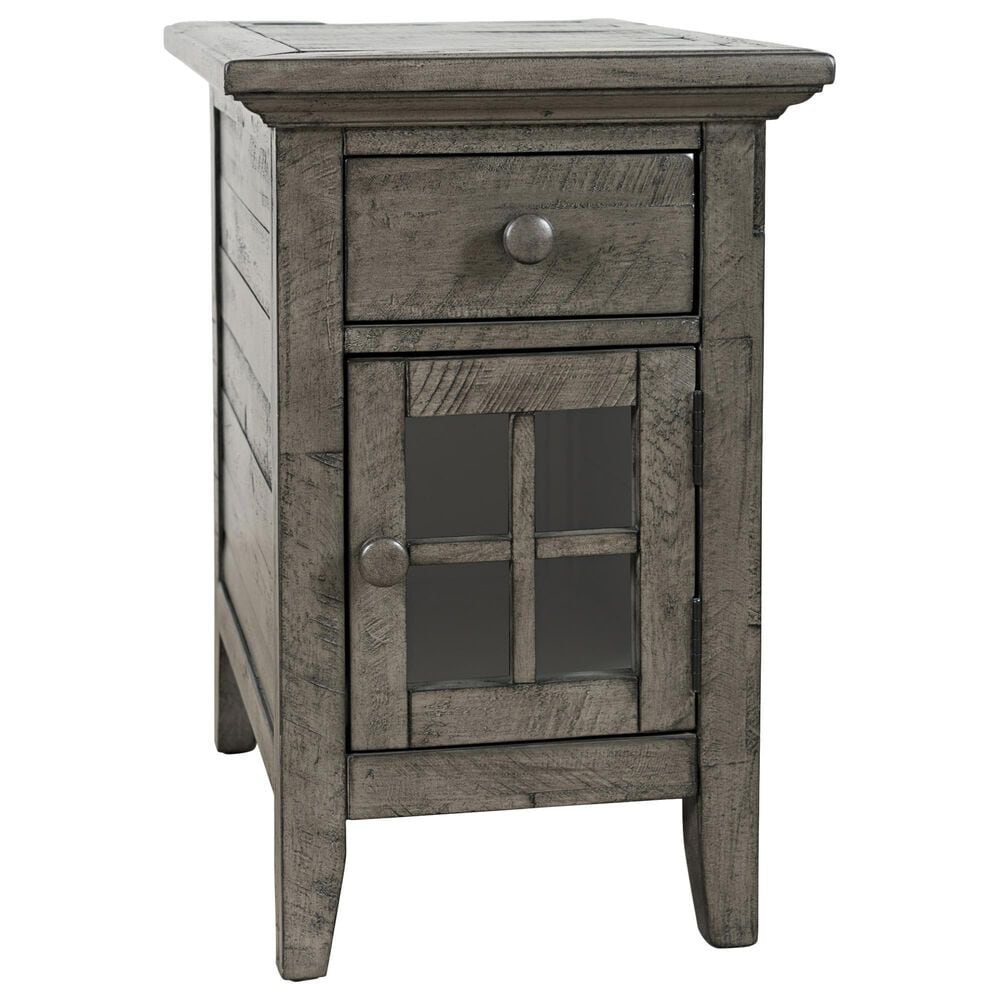Waltham Rustic Shores Power Chairside Table in Charcoal, , large
