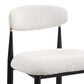 Morden Fort 26" Armless Counter Stool with White Boucle Fabric in Black and Gold (Set of 2), , large