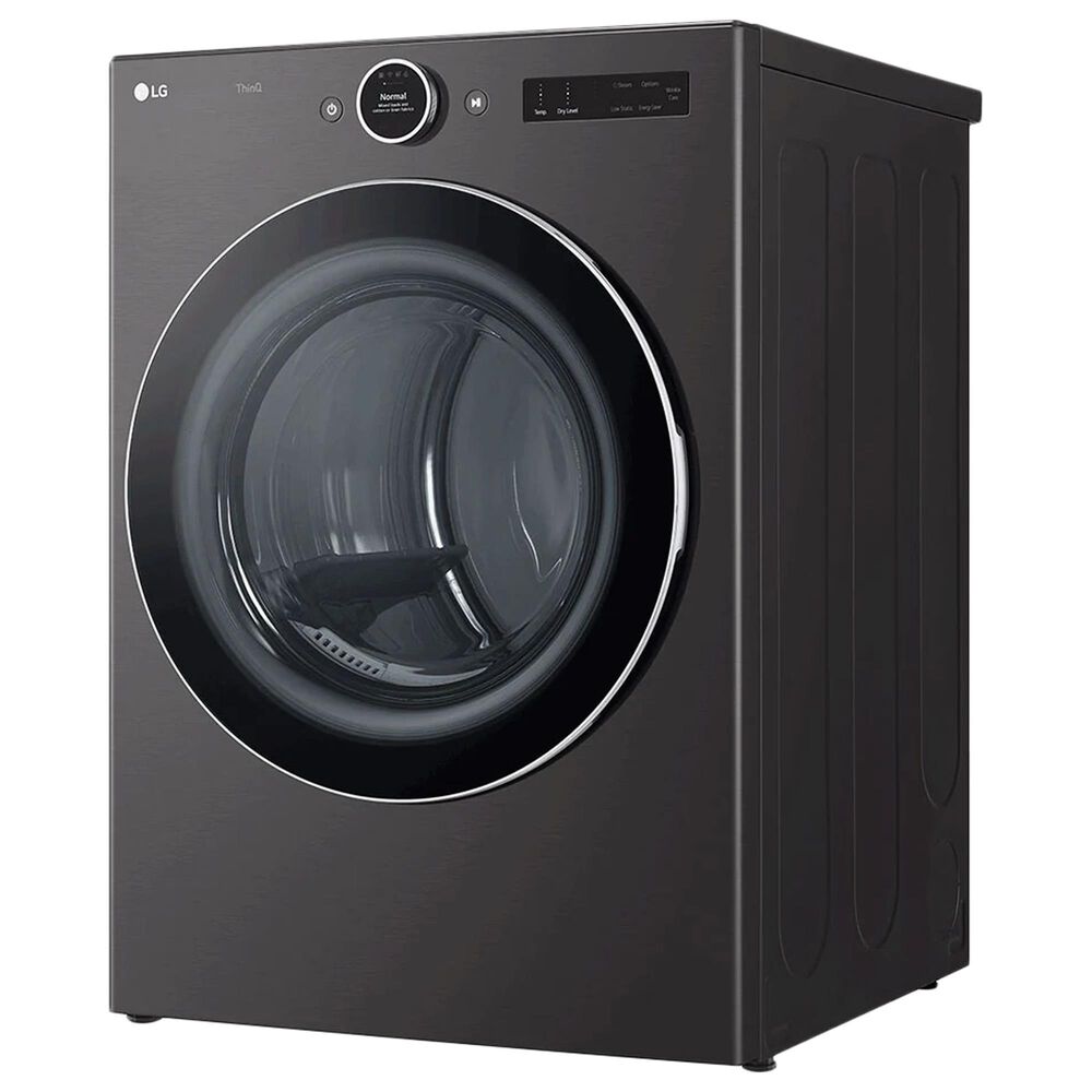LG 5 Cu. Ft. Front Load Washer with 25 Wash Cycles and 7.4 Cu. Ft. Electric Dryer Laundry Pair in Black Steel, , large