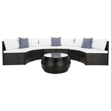 Safavieh Ressi 7-Piece Patio Living Set in Black, , large