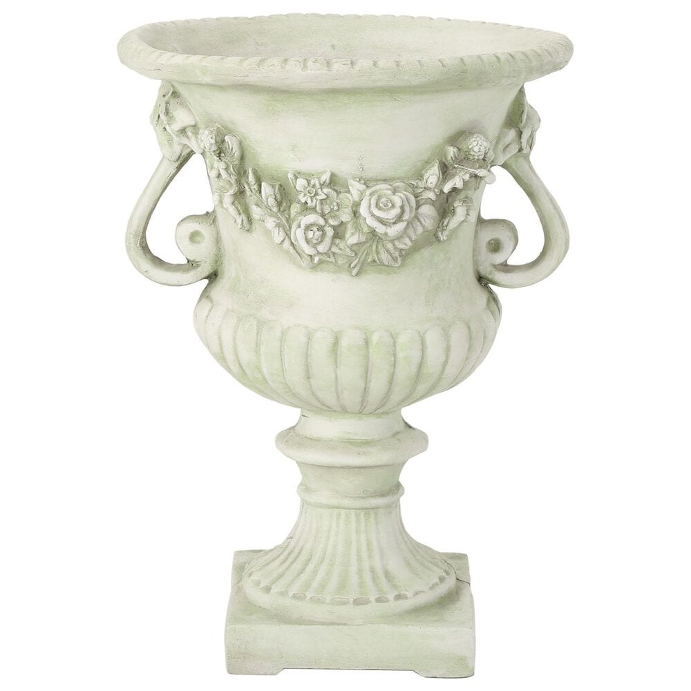 Hearth and Haven Outdoor Garden Urn Planter in White, , large