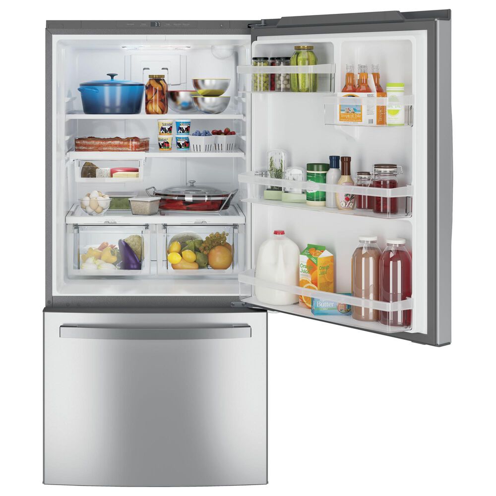 GE Appliances 24.8 Cu. Ft. Bottom-Freezer Drawer Refrigerator with Icemaker in Fingerprint Resistant Stainless Steel, , large