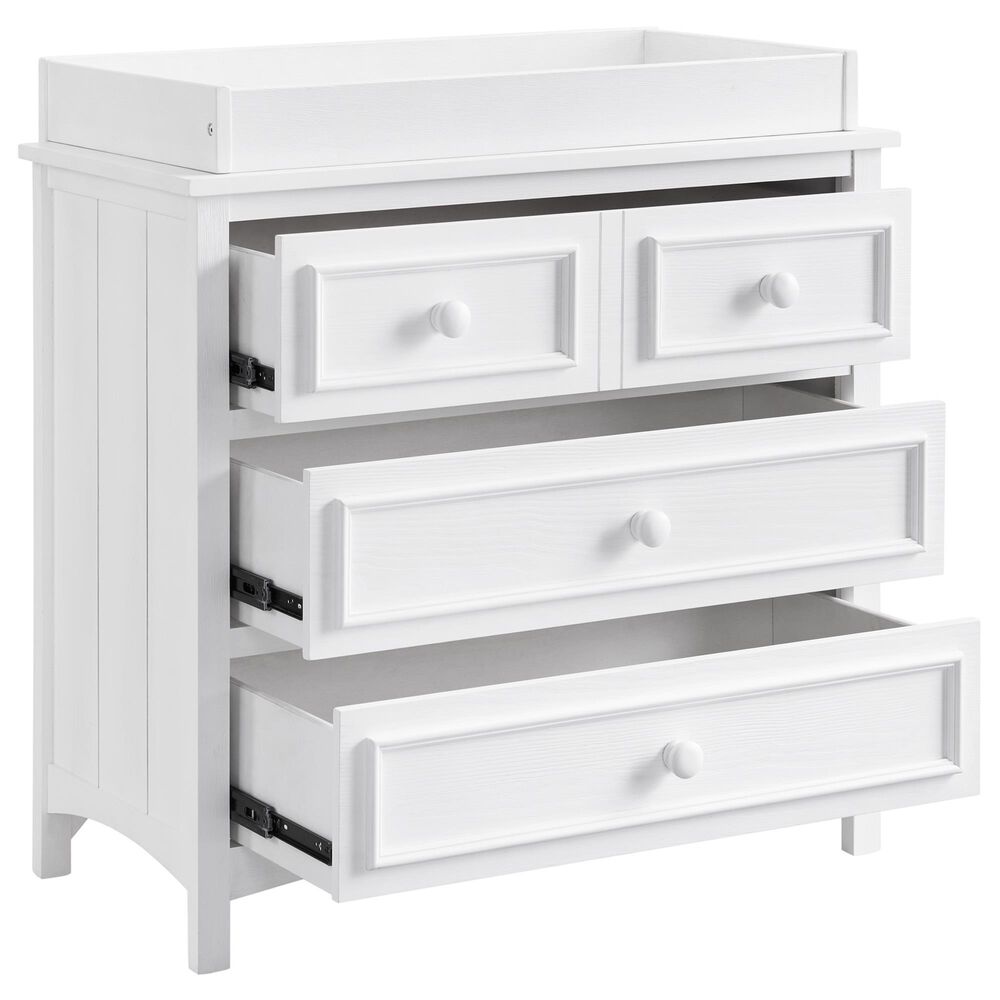 Oxford Baby Bennett 3-Drawer Dresser with Changing Topper in Rustic White, , large