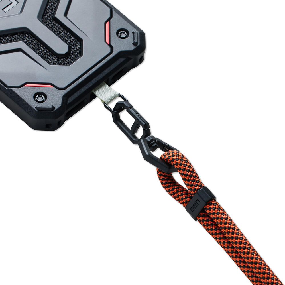 UAG Civilian Crossbody Slim Lanyard in Rust and Black, , large