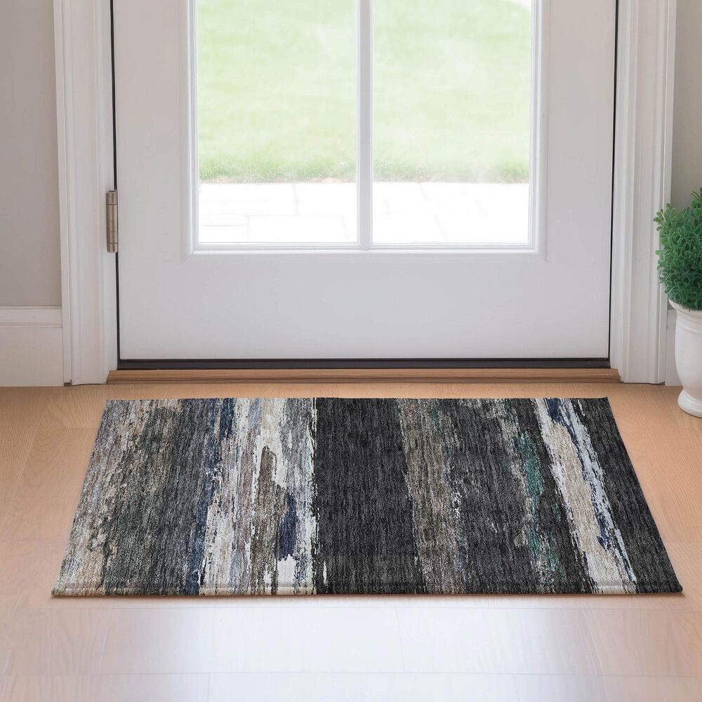 37B Trevi TV8 2&#39;6&quot; x 3&#39;10&quot; Black Area Rug, , large