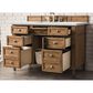 James Martin Vanities Brittany 48" Single Bathroom Vanity in Saddle Brown with 3 cm Ethereal Noctis Quartz Top and Rectangular Sink, , large