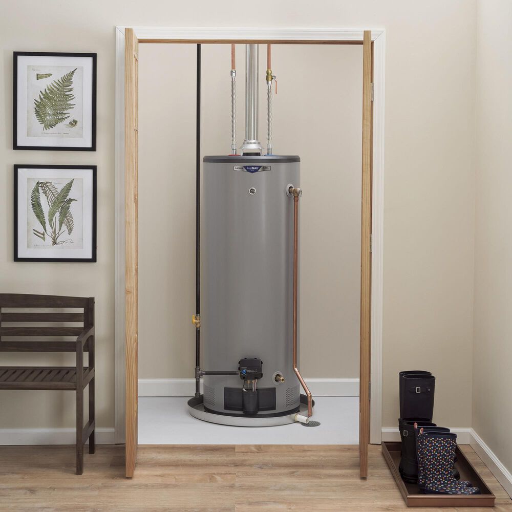 GE Appliances RealMAX Choice 40-Gallon Tall Liquid Propane Atmospheric Water Heater in Gray, , large