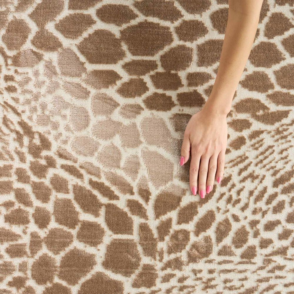 Nourison Desire Camel and Silver 5&#39;3&quot; x 7&#39;3&quot; Area Rug, , large