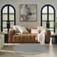 Nourison Courtyard Ivory and Aqua 5" Round Indoor/Outdoor Area Rug, , large