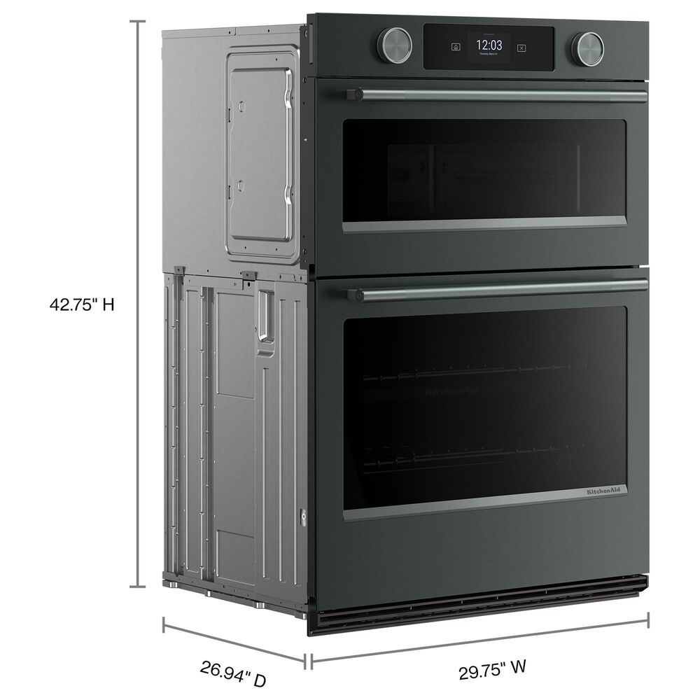 KitchenAid 2-Piece Kitchen Package with Juniper 30" Smart Combination Wall Oven and Black 30" Electric Cooktop, , large