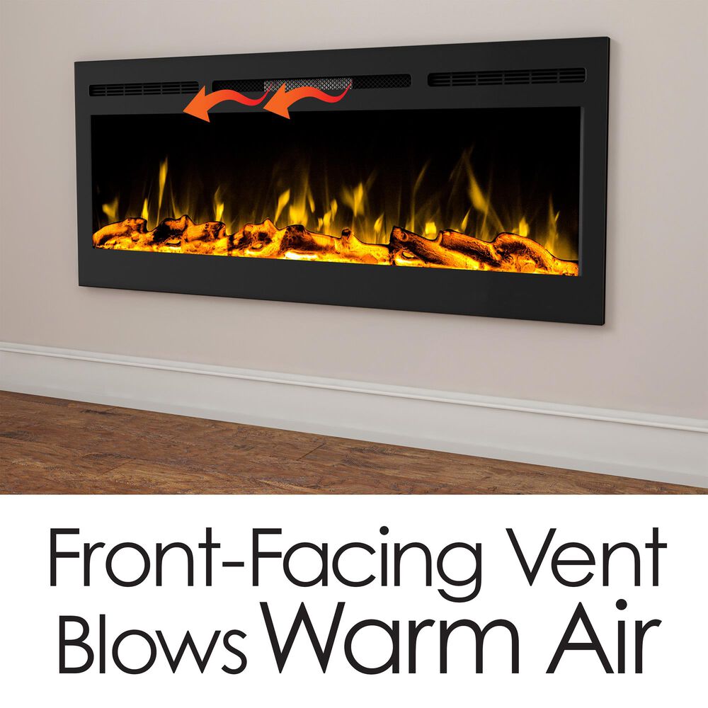 Timberlake Hastings Home 50&quot; Electric Wall Fireplace in Black, , large