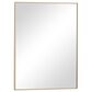 Maple and Jade 24" x 18" Rectangular Wood Wall Mirror with Thin Minimalistic Frame in Matte Gold, , large
