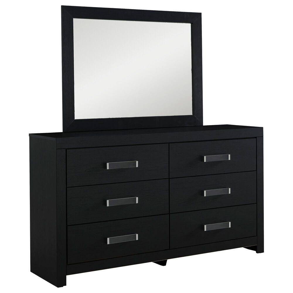 Ashley Maeling 4 Piece Queen Panel Bedroom Set in Matte Black, , large