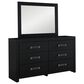 Ashley Maeling 4 Piece Queen Panel Bedroom Set in Matte Black, , large