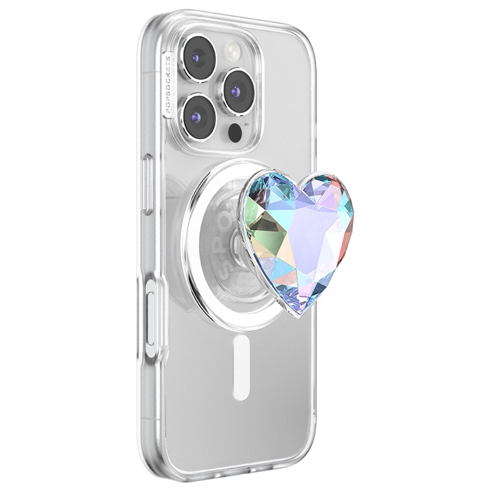 PopSockets MagSafe Circle PopGrip in Iridescent Dichroic Heart, , large
