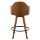 Lumisource Ahoy Swivel Counter Stool with Cream Cushion in Walnut and Black, , large