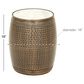 Uma Enterprises 19" Industrial Accent Table in Brown, , large
