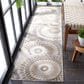 Safavieh Cabana CBN382F 2"2" x 9" Grey and Ivory Indoor/Outdoor Performance Runner, , large