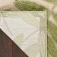 Nourison Aloha ALH18 12" x 15" Ivory and Green Indoor/Outdoor Area Rug, , large