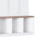 HOMLUX 4-Hook Hall Tree with 8-Door in White and Walnut, , large