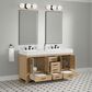 37B Alanya 60" Double Bathroom Vanity in Warm Oak with White Composite Stone Top, , large