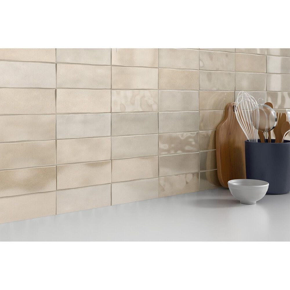 Emser Passion Crema 3&quot; x 8&quot; Glossy Porcelain Tile, , large