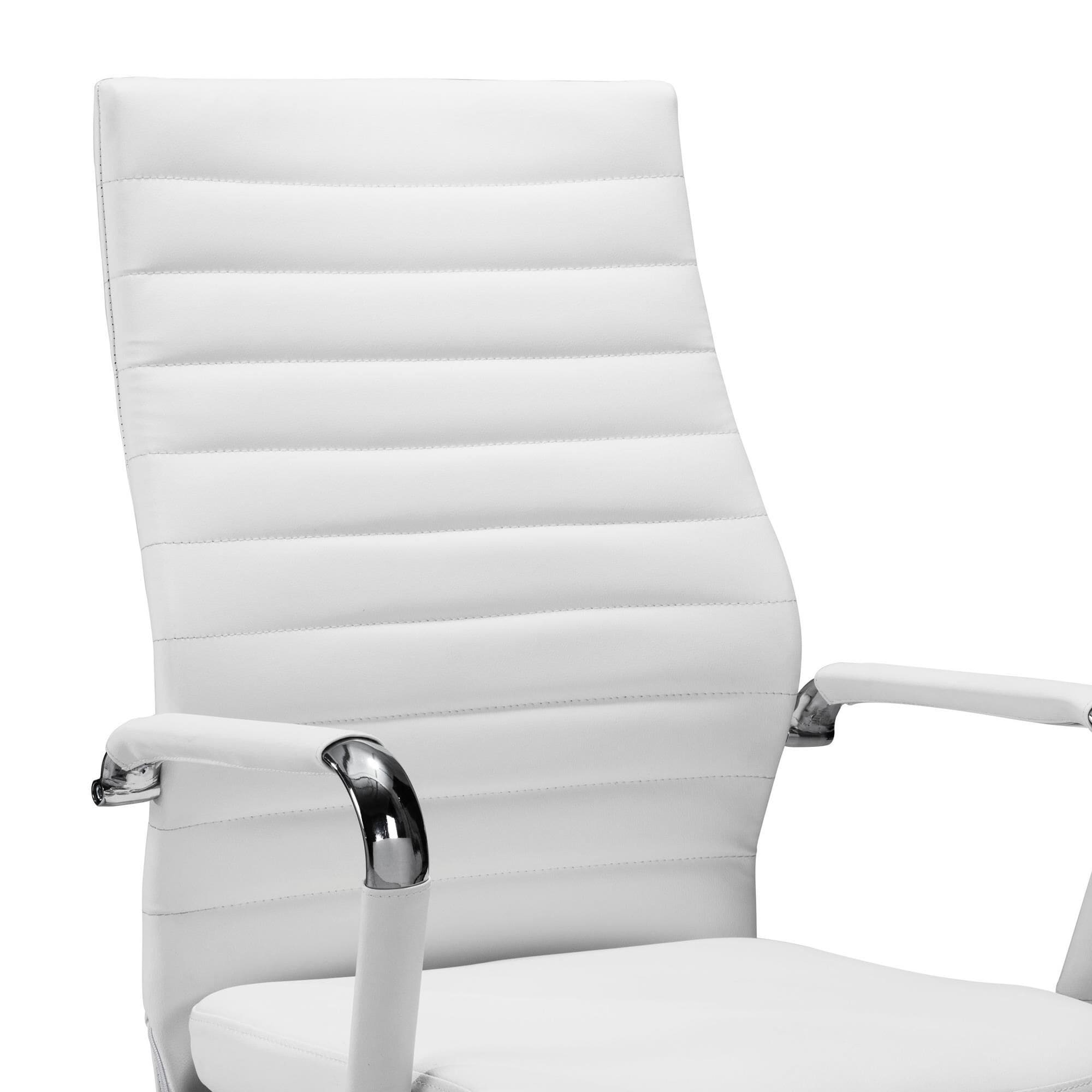 Zuo Modern Primero Office Chair in White and Silver NFM