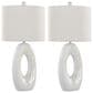 LumiSource Pearl Table Lamp in Matte White (Set of 2), , large