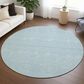 Dalyn Rug Company Soft Essentials Solid Sky 8" Round Area Rug, , large