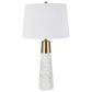 Crestview Collection Claire Stone Table Lamp in Gold and White, , large