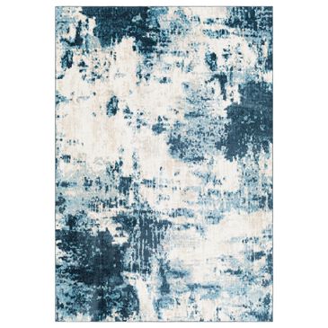 Surya Lavadora 5"3" x 7" Ink Blue, Navy, Light Gray, Light Beige and Cream Area Rug, , large