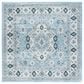 Safavieh Isabella 6"7" Square Blue and Creme Area Rug, , large