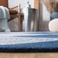 Safavieh Micro-Loop MLP618N 2"3" x 9" Navy and Ivory Runner, , large