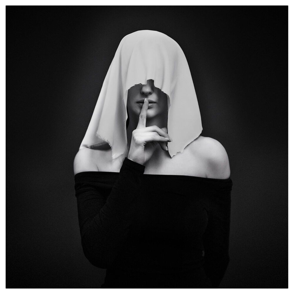 Timberlake "Memento Mori" 24" x 24" Canvas Art in Black/White/Grey, , large