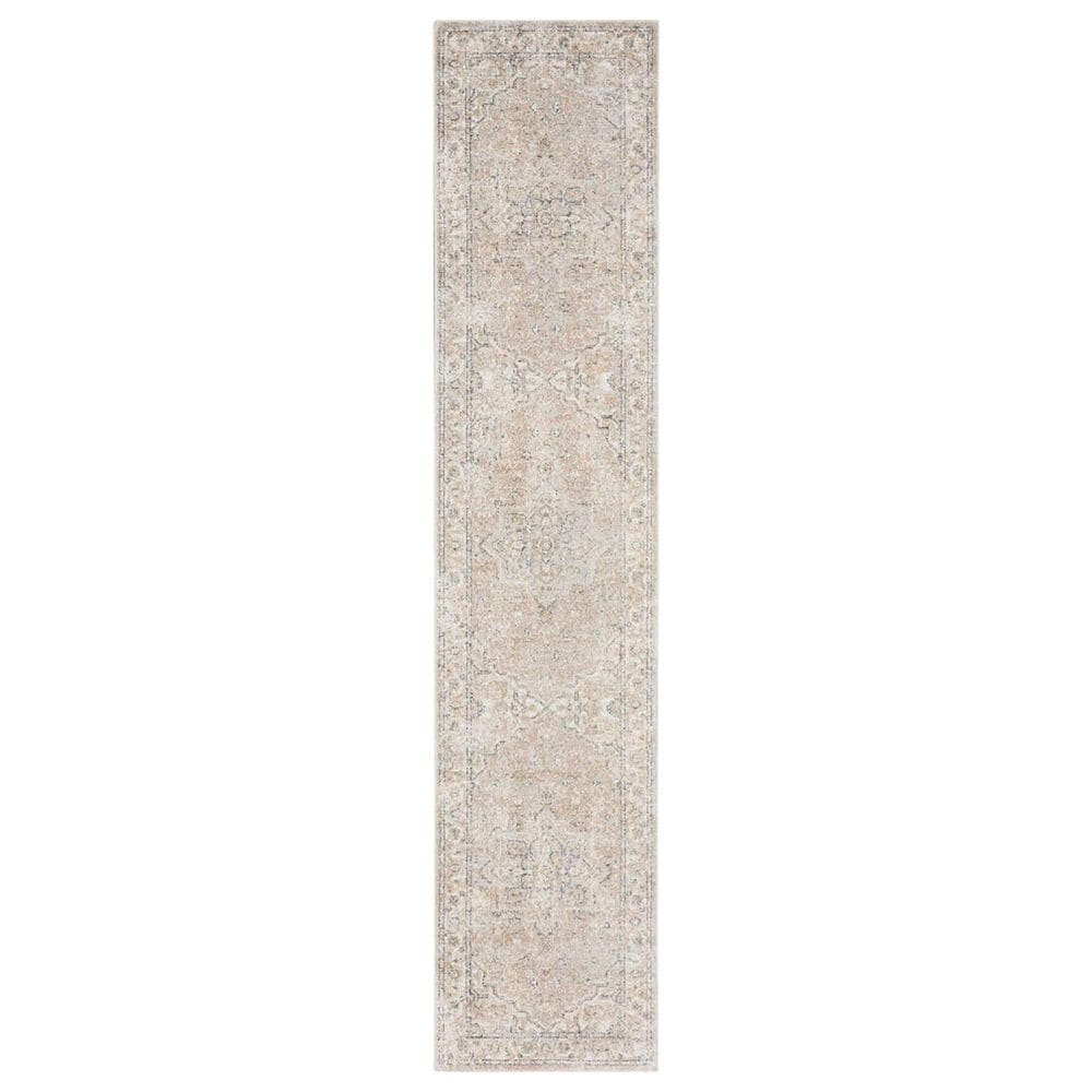 Nourison Astra Machine Washable 2"2" x 8" Beige Runner, , large