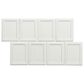 Emser Cuadro White 4" x 5" on 9" x 14" Frame Porcelain Mosaic Sheet, , large