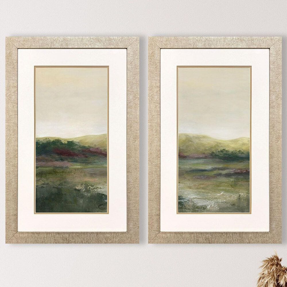 Paragon 22" x 34" Lush Landscape Wall Art in Green (Set of 2), , large