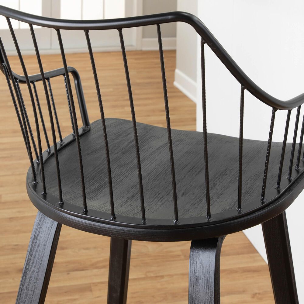 Lumisource Winston Counter Stool in Black and Black, , large