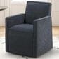 Interlochen Arm Chair with Casters in Selene Indigo, , large