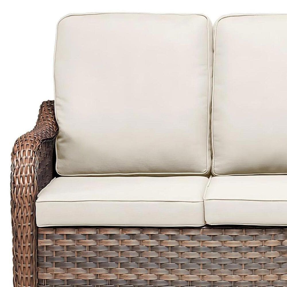 Sunwell Garden 6-Piece Patio Chat Set Two Ottomans in Beige, , large