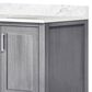 Lexora Home Jacques 30" Single Bathroom Vanity in Distressed Grey with 2 cm White Carrara Marble Top and Rectangular Sink, , large