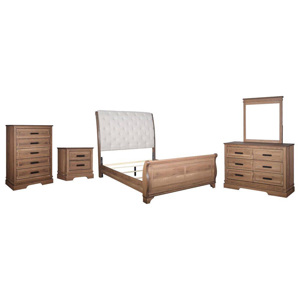 New Heritage Design Coventry Hall 5-Piece King Sleigh Bedroom Set in Pecan, , large