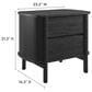 Modway Cadence 2 Drawer Nightstand in Black, , large