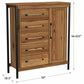 Hawthorne Furniture Norcross 5-Drawer Gentleman"s Chest in Hickory and Black, , large