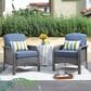 HOMLUX 27" Patio Single Chair in Denim Blue (Set of 2), , large