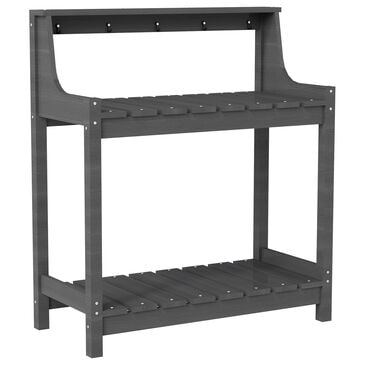 HOMLUX Outdoor Storage Potting Bench in Grey, , large