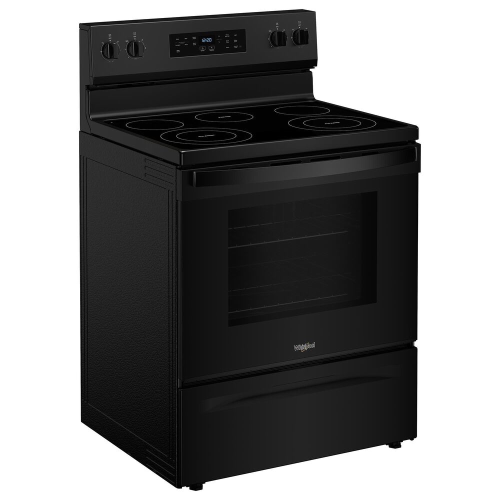 Whirlpool 5.3 Cu. Ft. Freestanding Electric Range with Steam Clean in Black, , large